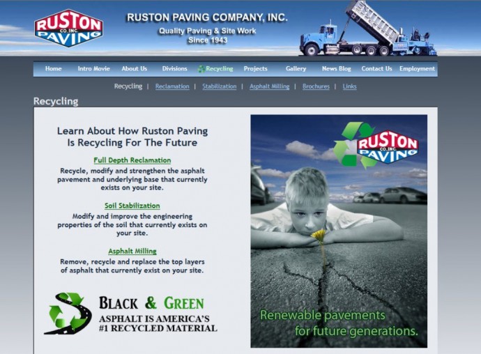 Ruston Paving's Recycling Page