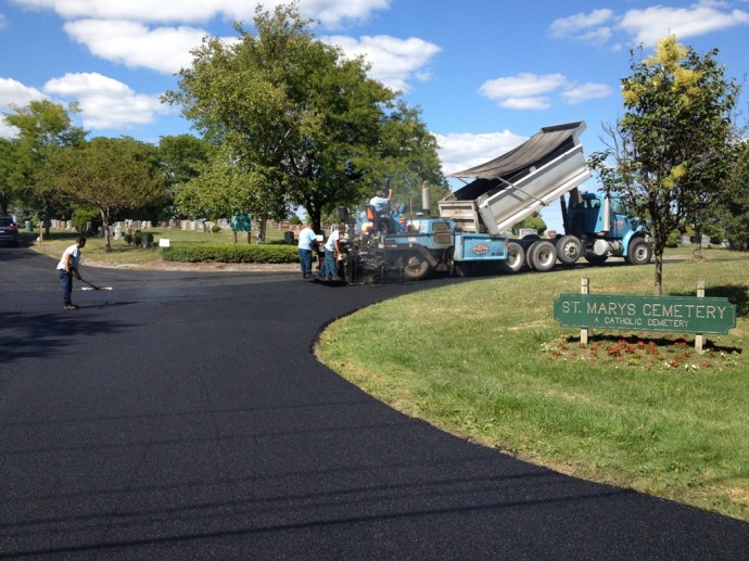 Paving at St Mary's Cemetery