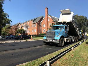 Ruston Paving installing asphalt at Malvern Manor in Richmond