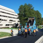 Ruston Paving installing asphalt at business park