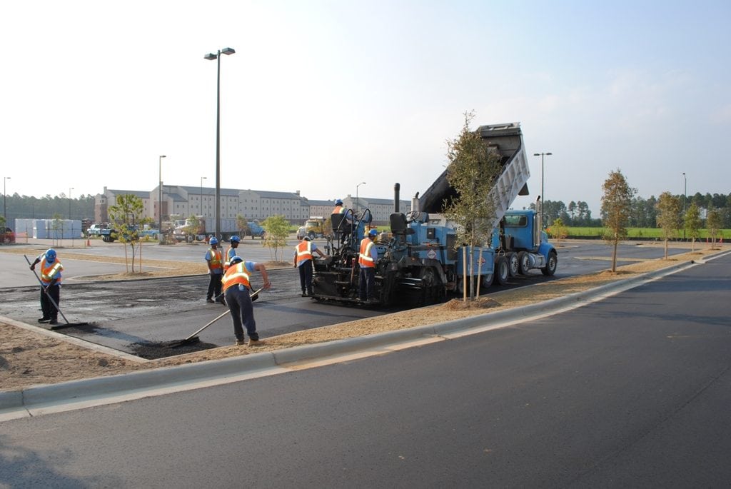 Paving 108th ADA Dining Facility at Ft Bragg