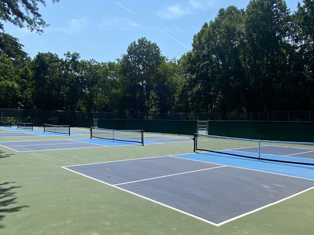 Finished Picture of Sedge Garden Pickleball Courts in Winston Salem NC