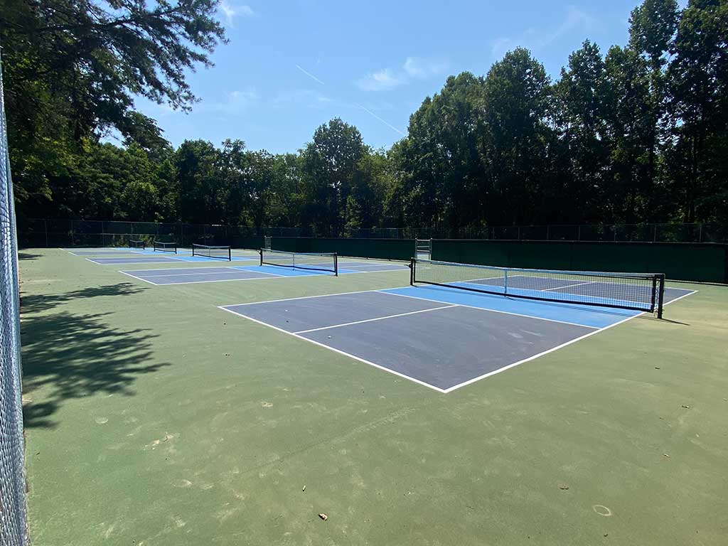 Finished Photo of Sedge Garden Pickleball Courts in Winston-Salem, NC