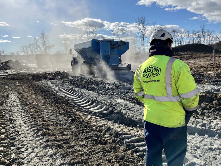 Drying soil at Dabney Distribution Center in Woodbridge