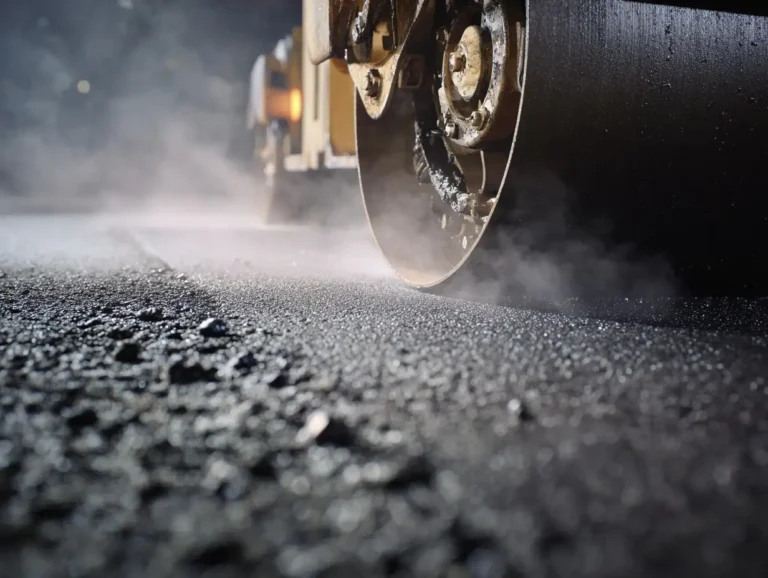 using hot asphalt to patch potholes