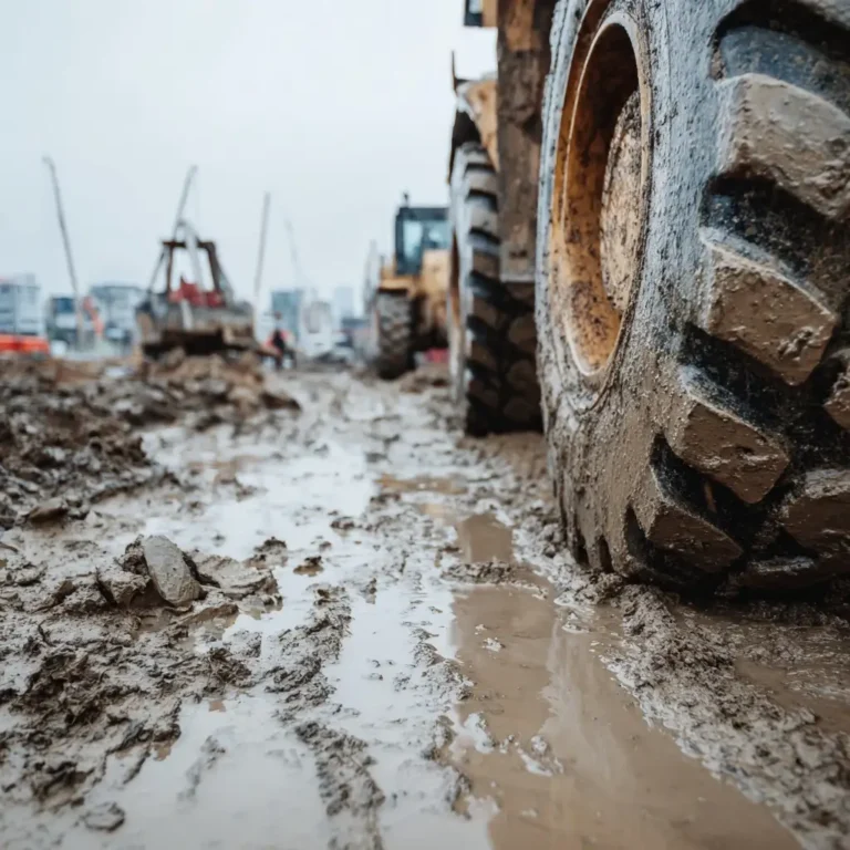 fixing a muddy construction site