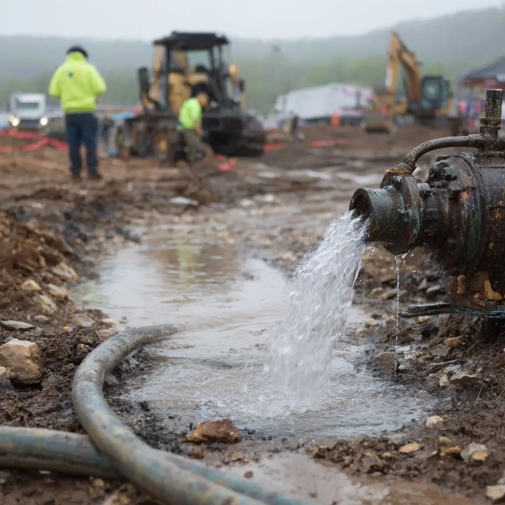fixing a wet construction site