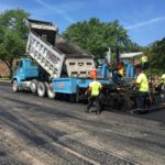 Ruston Paving installing asphalt at Clayton Arms Apartments in Rochester