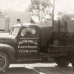 Ruston Paving vintage dump truck a Shell Station in Syracuse