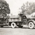 Ruston Paving vintage dump truck and roller in Syracuse