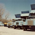 Ruston Paving vintage equipment dump trucks in Syracuse