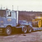 Ruston Paving lowboy and Galion roller