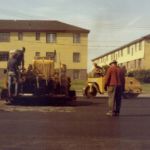 Ruston Paving installing asphalt in parking lot in Syracuse