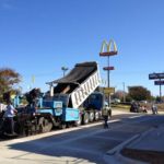 Ruston Paving installing asphalt at McDonald's in Briscoe, VA