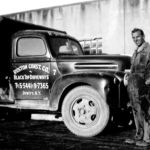 Mike Ruston founder of Ruston Paving with 1943 Ford Truck