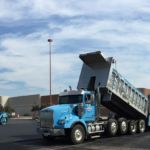 Ruston Paving installing asphalt at Target in Colonial Heights