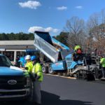 Ruston Paving crew paves at Hemlock Plaza in Cary, NC