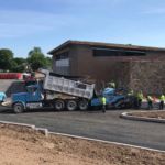 Ruston Paving crew paving at Golisano Autism Center in Rochester NY