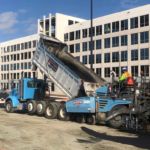 Paving the parking lot at Forty540 in Morrisville, NC
