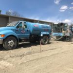 Ruston Paving crew stabilizing the subbase at Saddlebrook Townhomes in Liverpool, NY