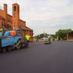 Ruston Paving crew paving at St. Anthony's Church in Utica, NY